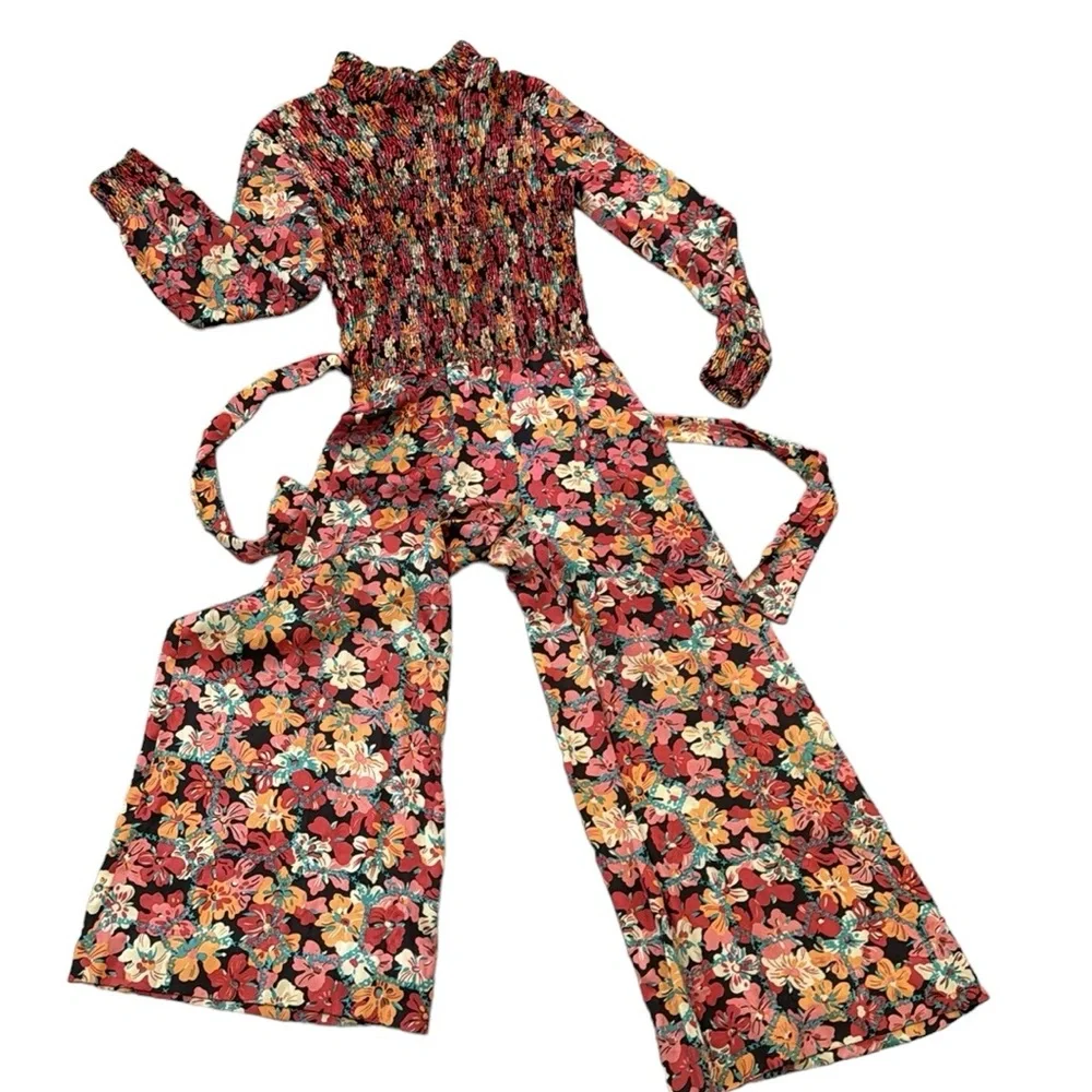 Vintage 70s Floral Jumpsuit